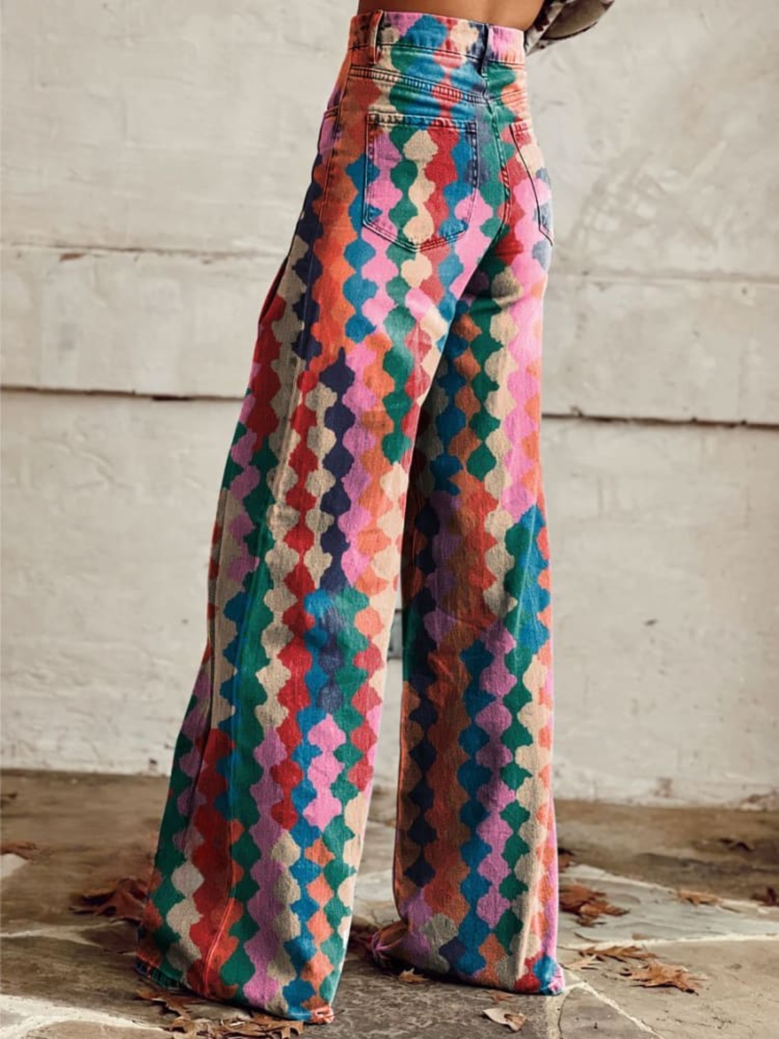 MAIDLE - AZTEC WIDE LEG PANTS