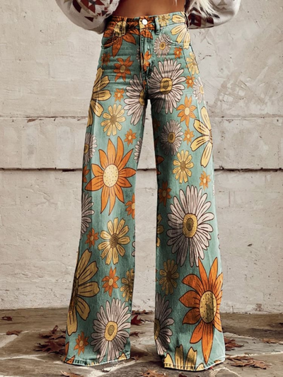 DASHIA - FLORAL WIDE LEG PANTS