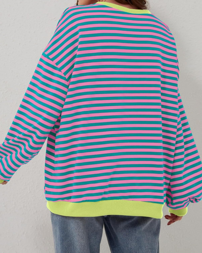 AKILIA - OVERSIZED STRIPED PULLOVER