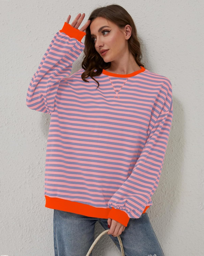 AKILIA - OVERSIZED STRIPED PULLOVER