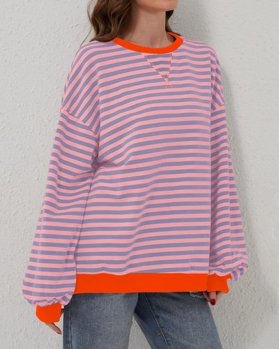 AKILIA - OVERSIZED STRIPED PULLOVER