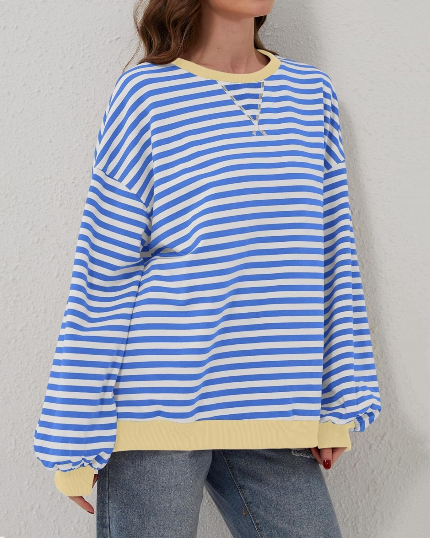 AKILIA - OVERSIZED STRIPED PULLOVER