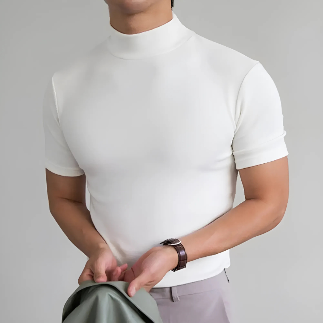 ARMON - MOCK NECK T-SHIRT