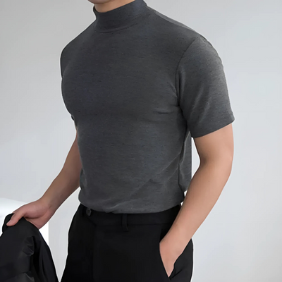 ARMON - MOCK NECK T-SHIRT