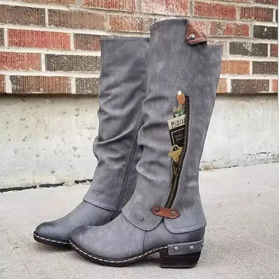 ALAINA - ZIPPERED AND POCKETED BOOTS