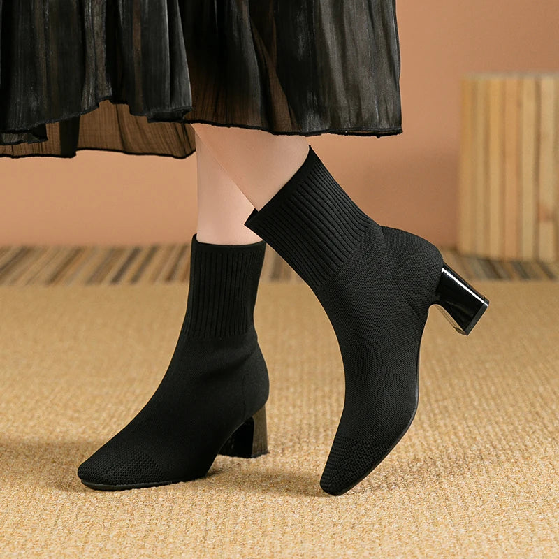 MARLI - ELEGANT HIGH HEELED BOOTS