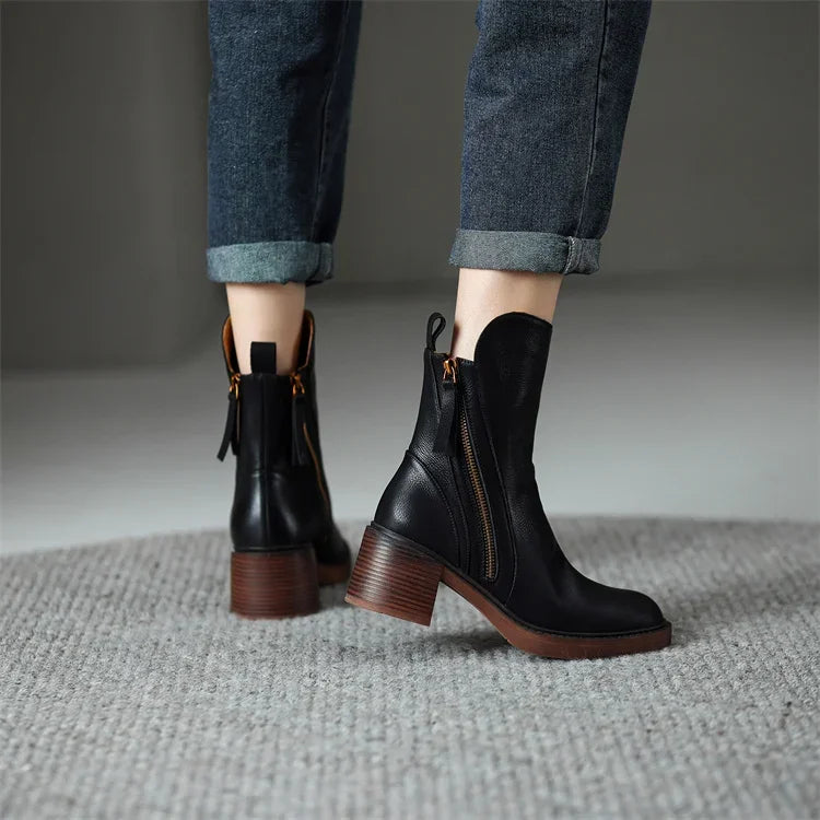 GRAZIE - LEATHER ANKLE BOOTS