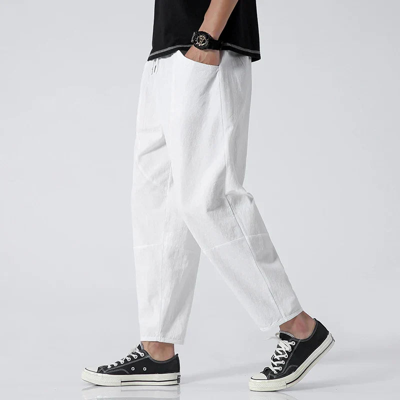 Theo - Crisp Linen Trousers