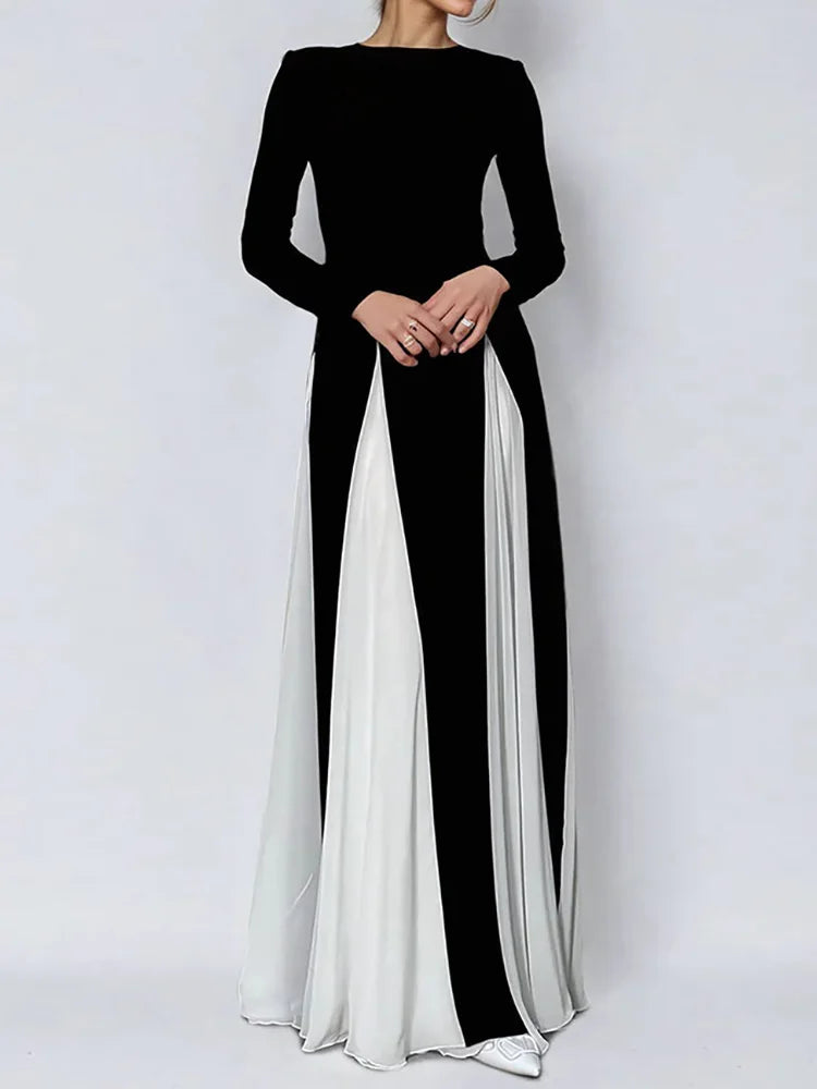 ASTRA - BLACK & WHITE MAXI DRESS