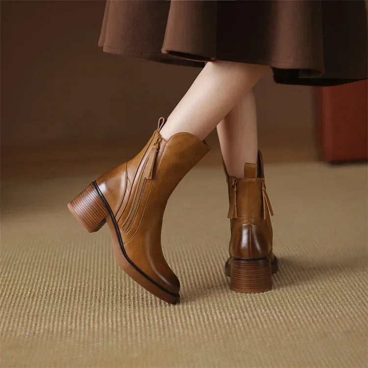 GRAZIE - LEATHER ANKLE BOOTS