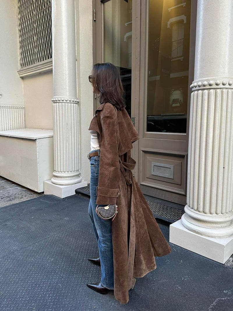 DOLLY - SUEDE TRENCH COAT