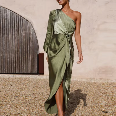 Anastasia - Maxi Dress with One Shoulder Elegance