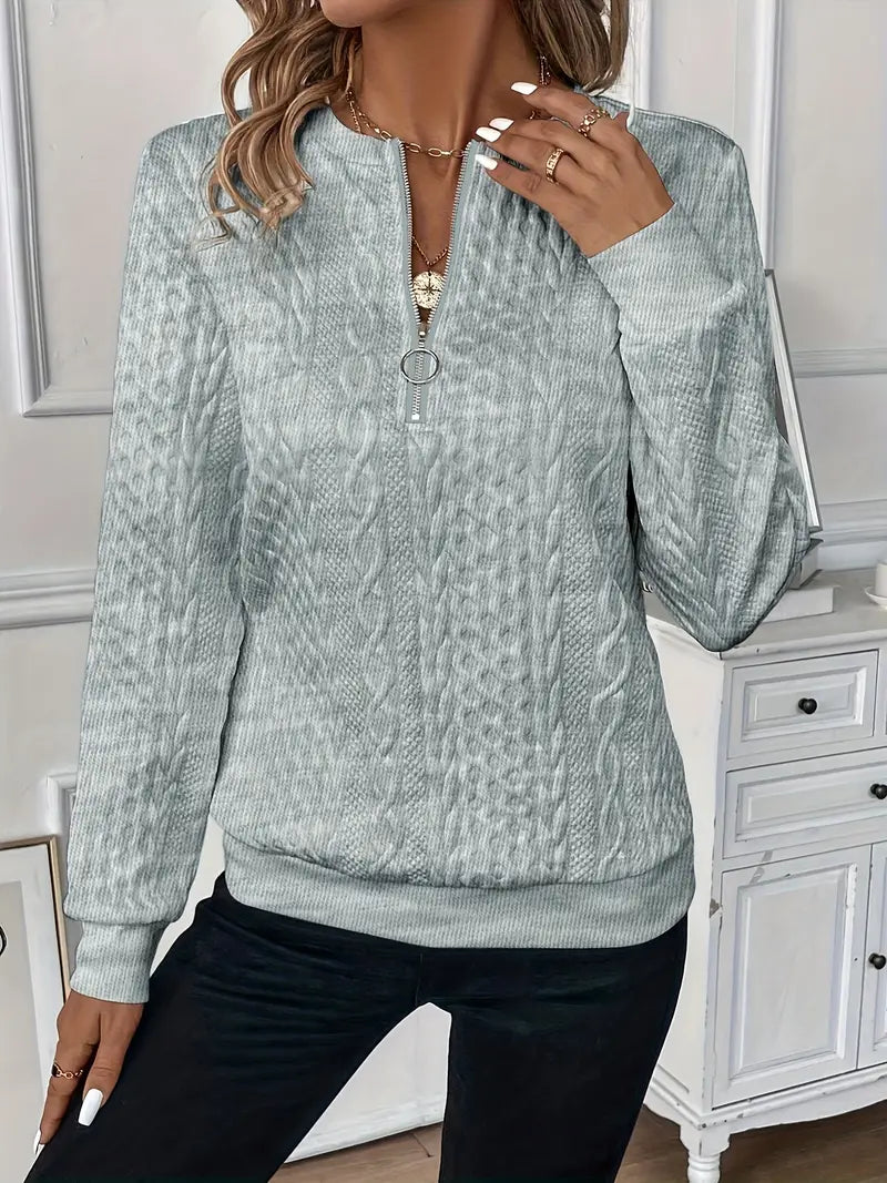 Madeline - Classic Zippered Sweatshirt