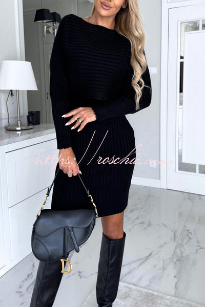 LORAH - LONG SLEEVE AND MINI DRESS SET