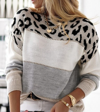 JELLA - LEOPARD PRINT SWEATER