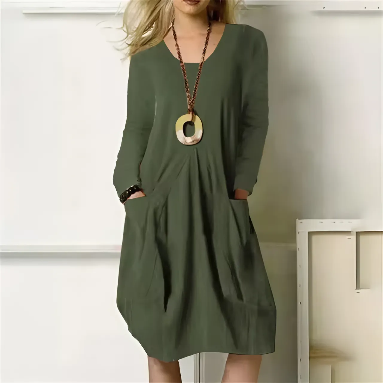 DINNIA - LONG SLEEVE DRESS