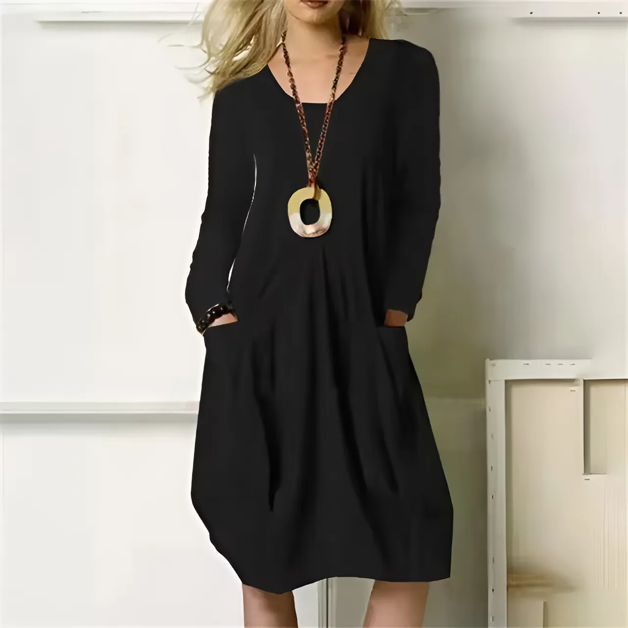 DINNIA - LONG SLEEVE DRESS