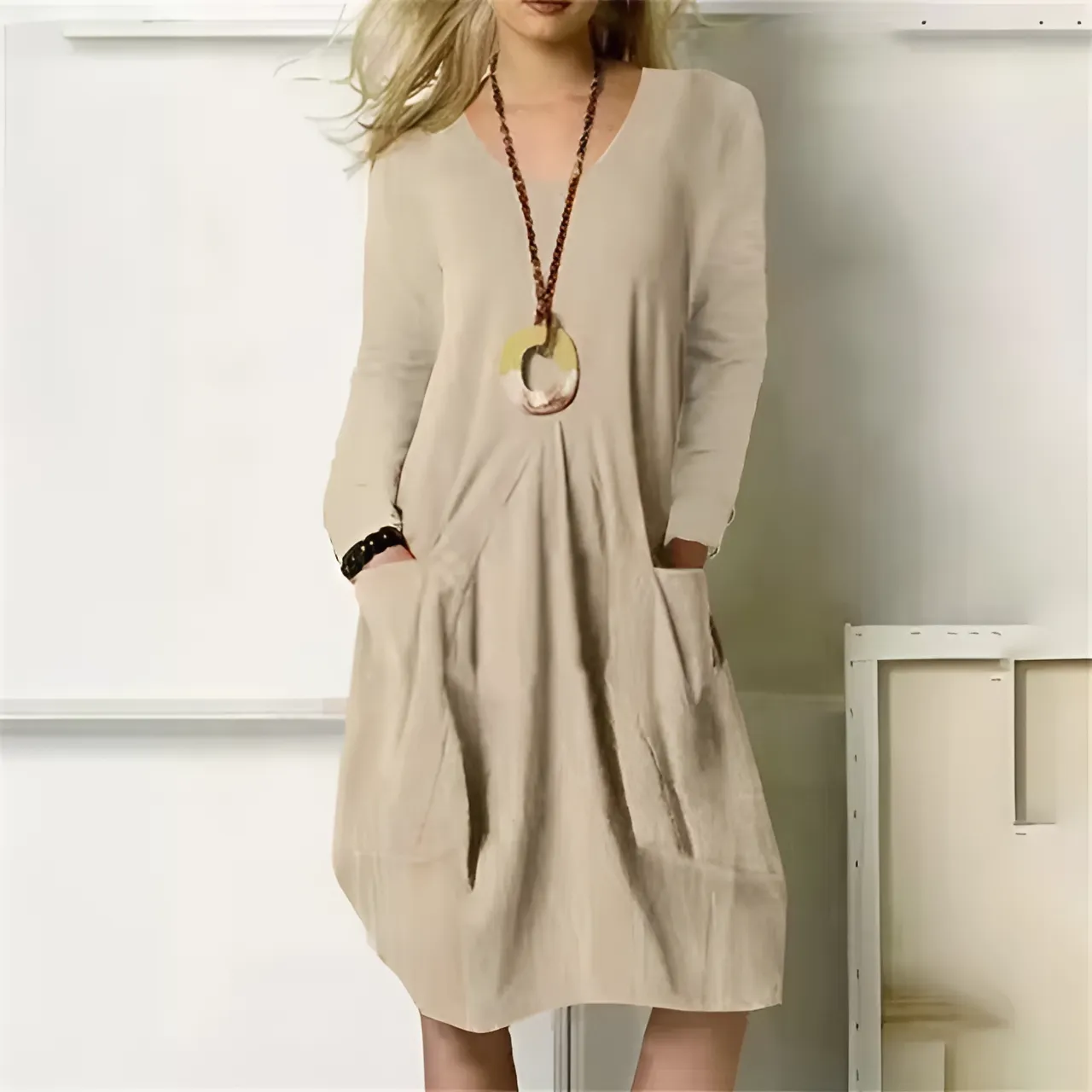 DINNIA - LONG SLEEVE DRESS