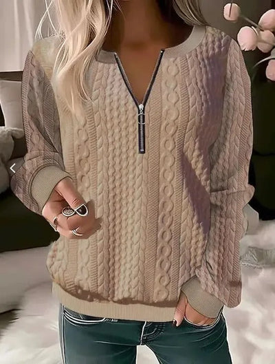 MARZIE - ZIPPERED SWEATER