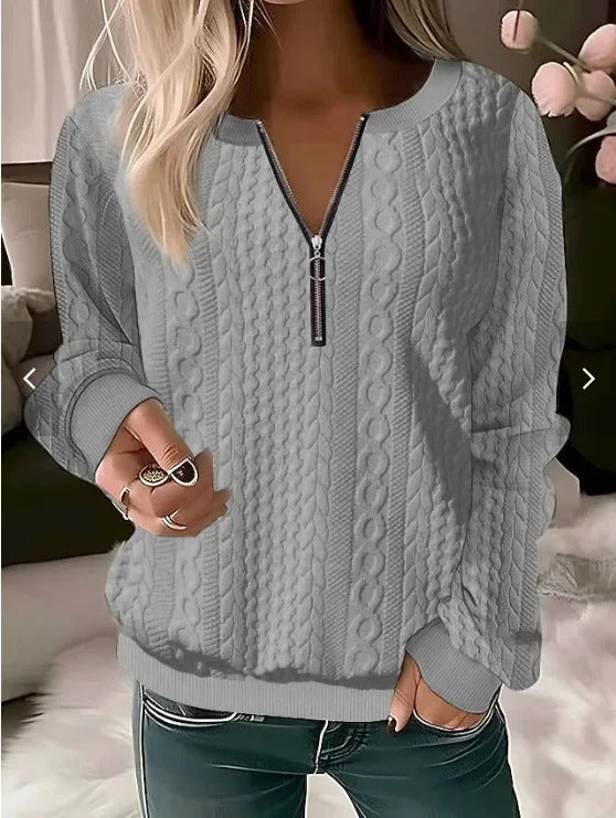 MARZIE - ZIPPERED SWEATER