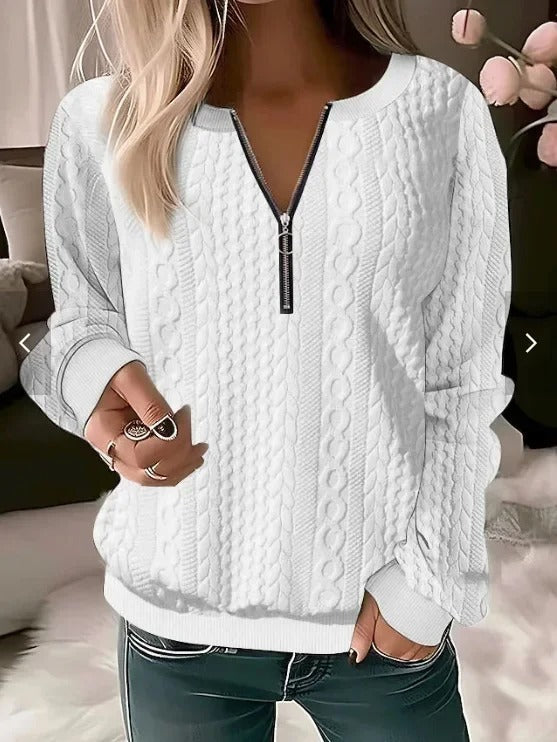 MARZIE - ZIPPERED SWEATER