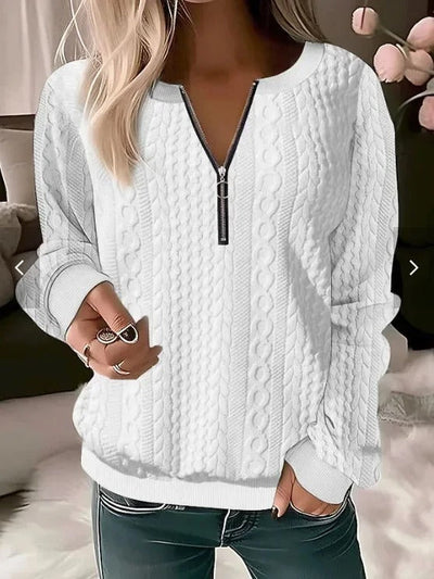 MARZIE - ZIPPERED SWEATER